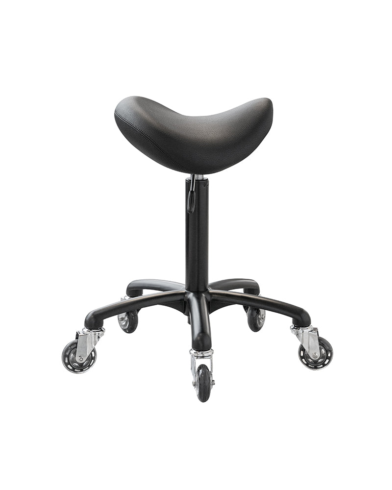 Stella saddle stool black roller